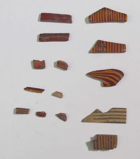 Inlays from shrine: box of striped bars