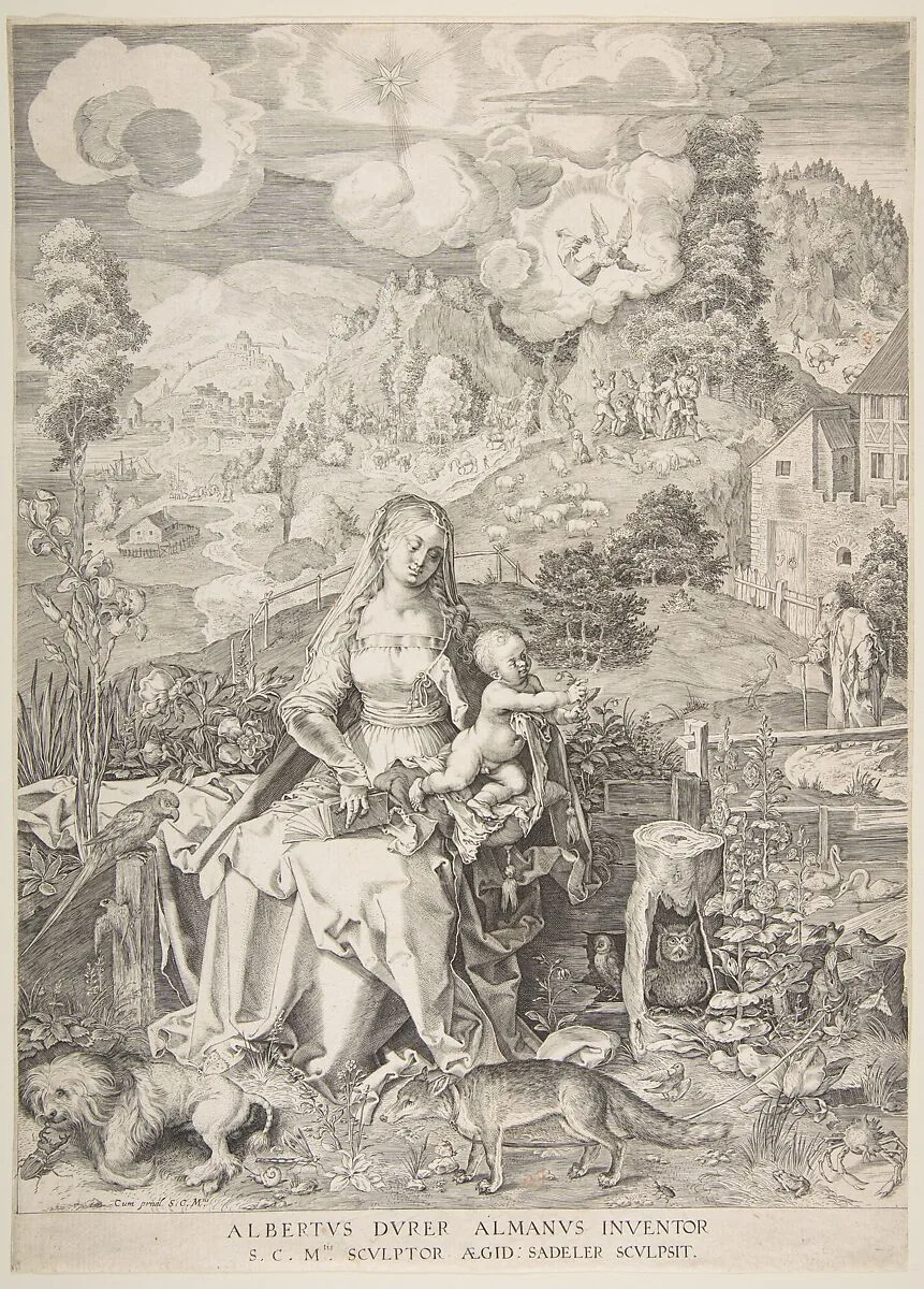 Virgin and Child in a Landscape — Aegidius Sadeler II|Albrecht Dürer