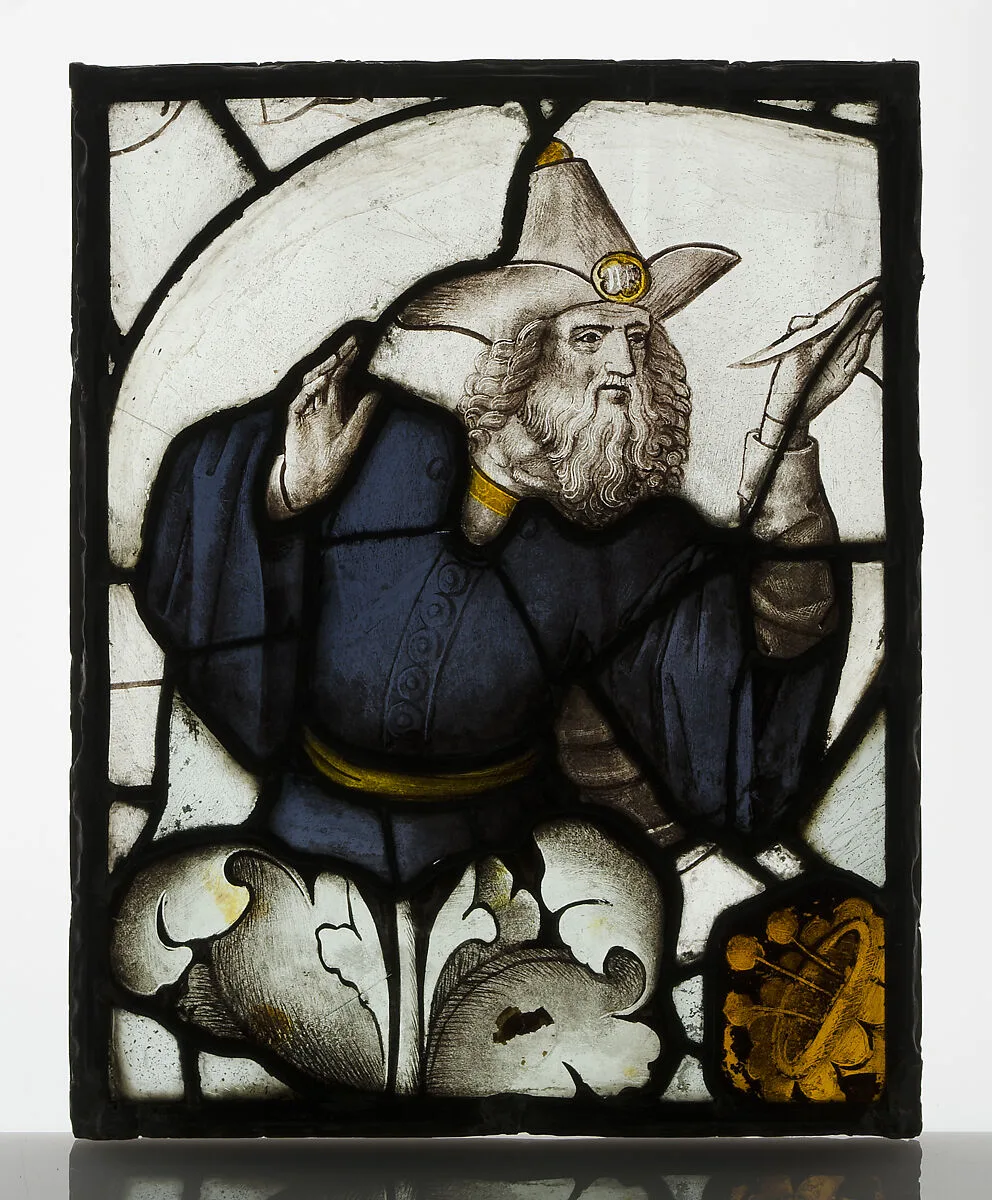 Panel with Prophet from a Tree of Jesse Window — Unknown