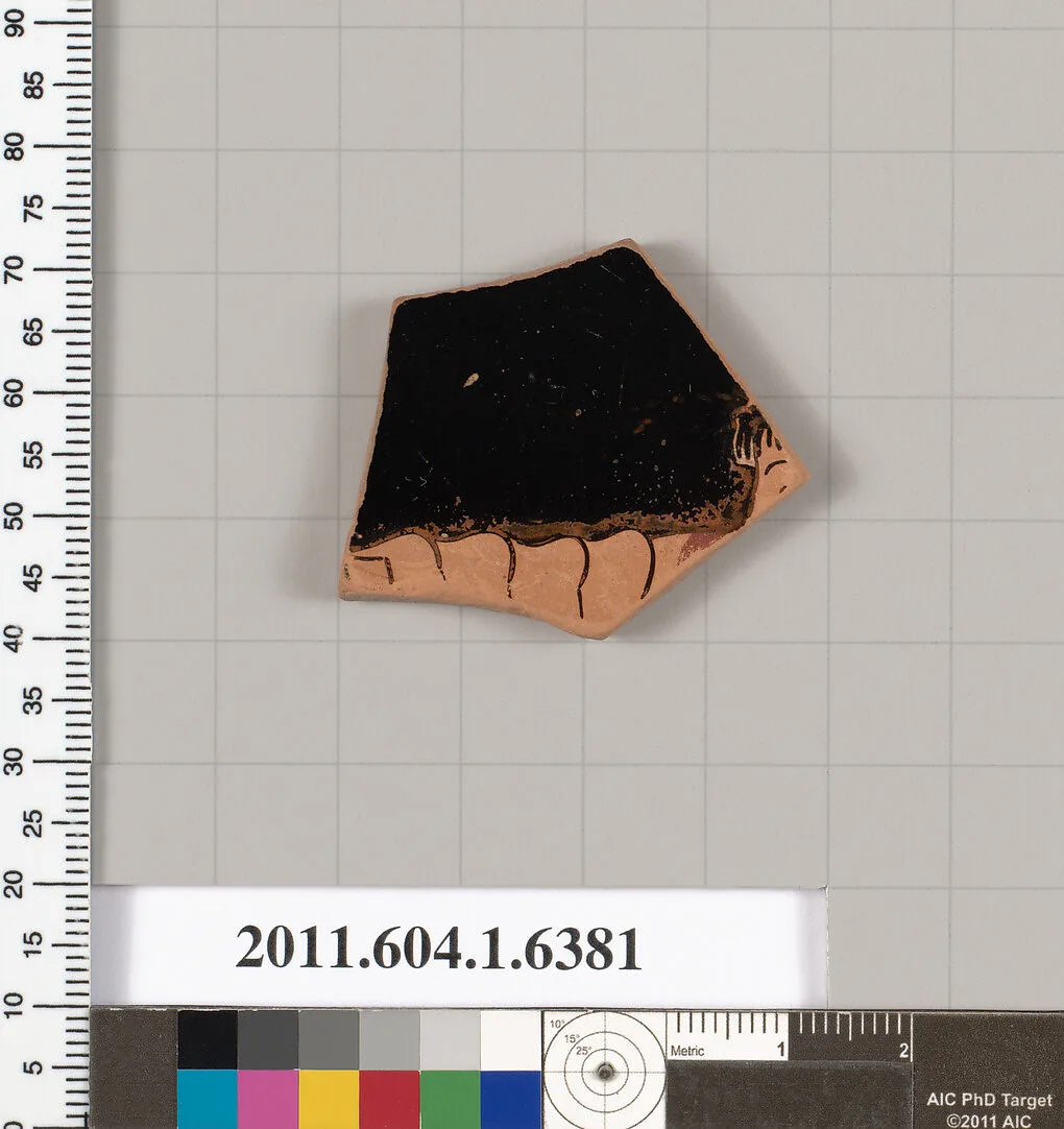 Terracotta fragment of a kylix (drinking cup) — Unknown