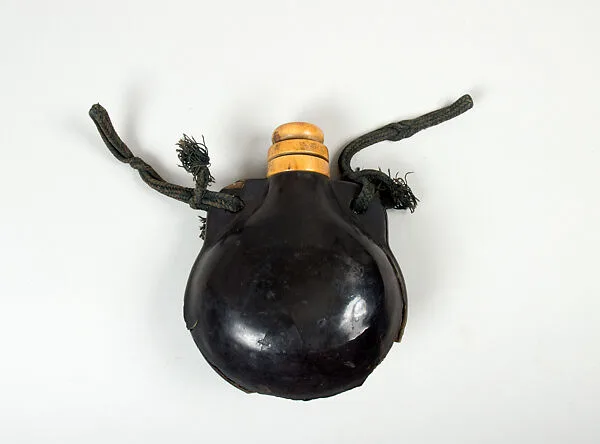 Powder Flask with Ivory Top with Wooden Measure Attached — Unknown