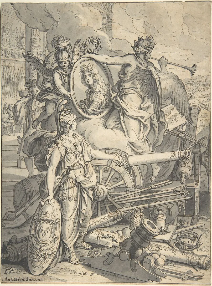 Allegorical Homage to the Duc du Maine, Grand Maître de l'Artillerie — Antoine Dieu