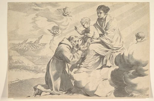 St. Francis of Assisi Adoring the Christ Child on the Virgin's Lap