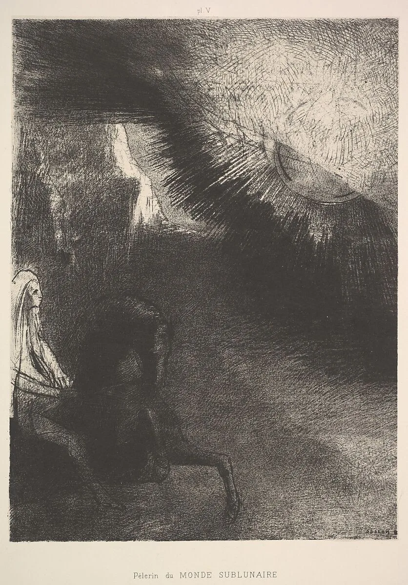 Pilgrim from a sublunar world — Odilon Redon