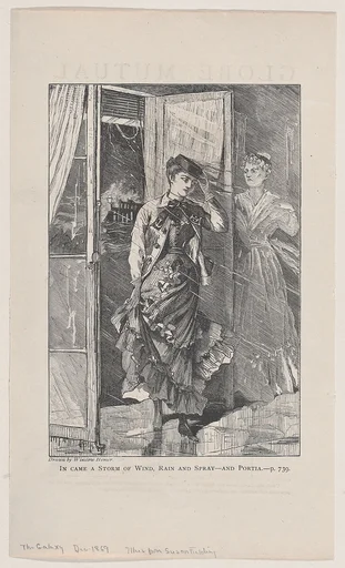 In Came a Storm of Wind, Rain and Spray – and Portia (The Galaxy, An Illustrated Magazine of Entertaining Reading, Vol. VIII)