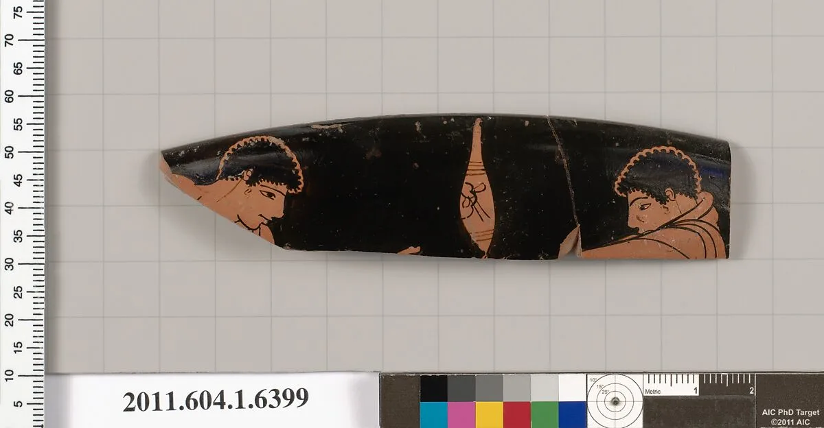 Terracotta rim fragment of a kylix (drinking cup) — Unknown