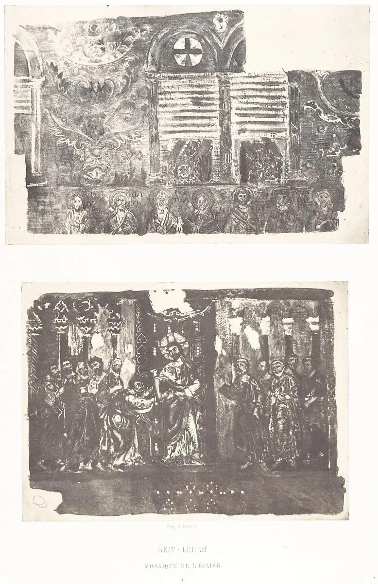Beit-Lehem, Mosaïque de l'Église I — Auguste Salzmann|Imprimerie photographique de Blanquart-Évrard, à Lille