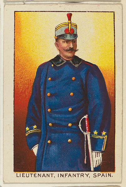 Lieutenant, Infantry, Spain, from the Military series (T79) issued by the American Tobacco Company — American Tobacco Company