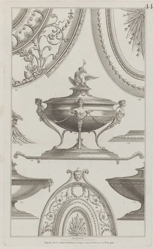 Vases and Vessels, nos. 248–254, plate 44 from "Designs for Various Ornaments"