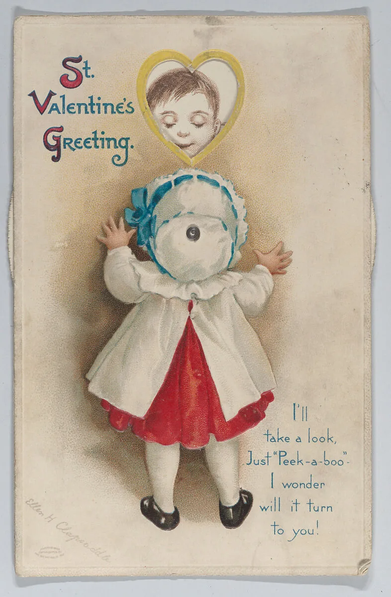 Valentine - Movable wheel postcard — Ellen Hattie Clapsaddle