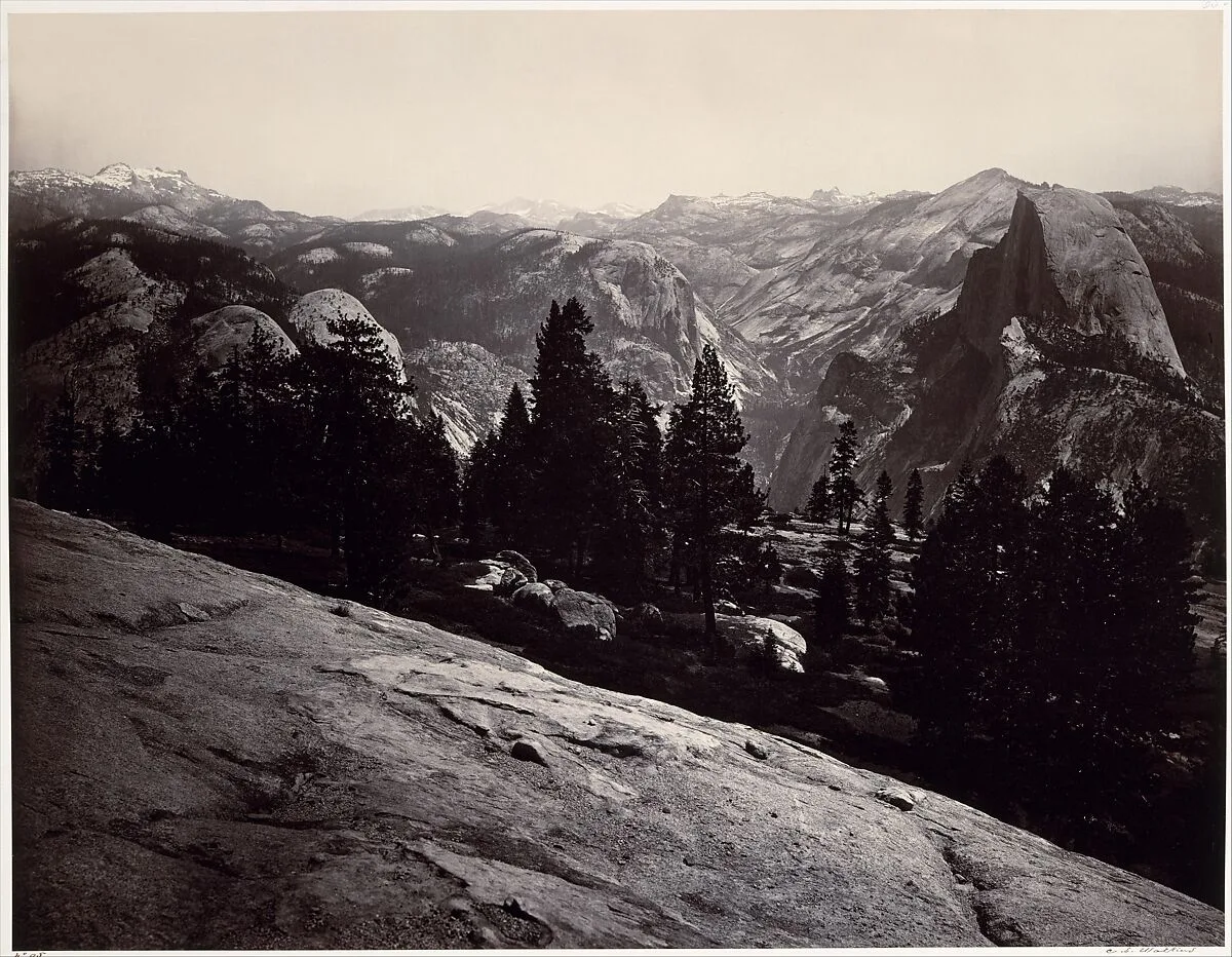 View from the Sentinel Dome, Yosemite — Carleton E. Watkins