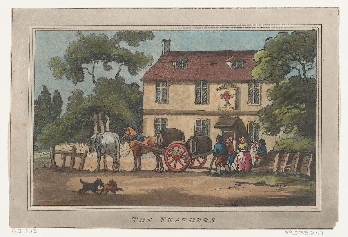 The Feathers — Thomas Rowlandson