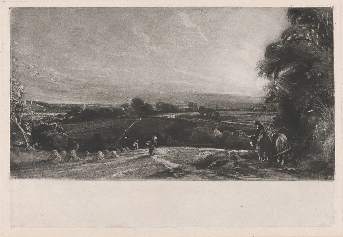 Autumnal Sunset — David Lucas|John Constable