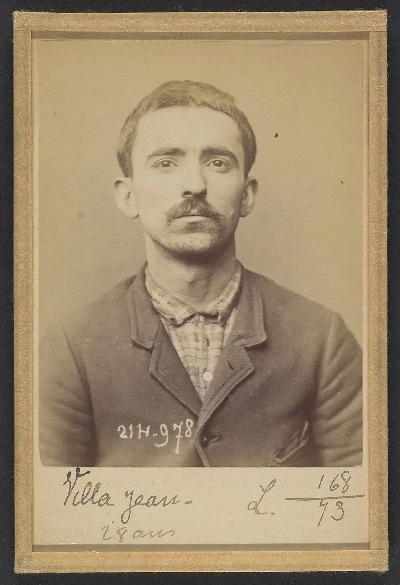 Villa. Jean. 29 ans, né à Farini d'Olma (Italie). Manoeuvre. Anarchiste. 2/3/94. — Alphonse Bertillon