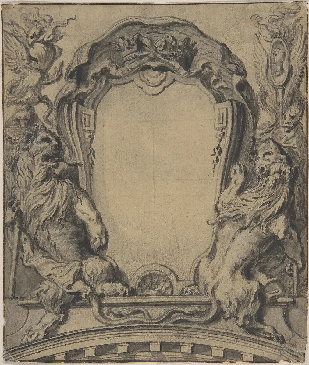 Study for a Cartouche — Gilles-Marie Oppenord