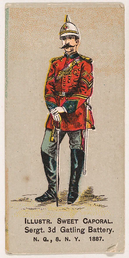 Sergeant, 3rd Gatling Battery, National Guard of the State of New York, from the Military Series (N224) issued by Kinney Tobacco Company to promote Sweet Caporal Cigarettes — Kinney Brothers Tobacco Company