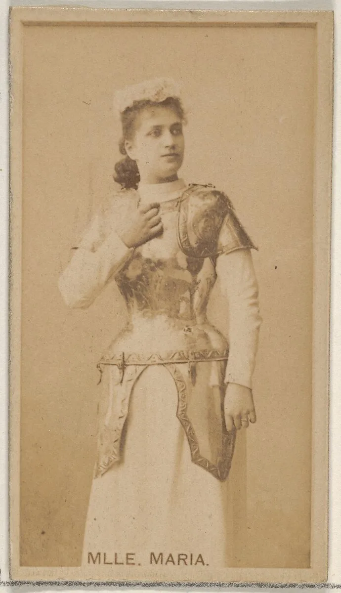 Mlle. Maria, from the Actors and Actresses series (N45, Type 8) for Virginia Brights Cigarettes — Allen & Ginter