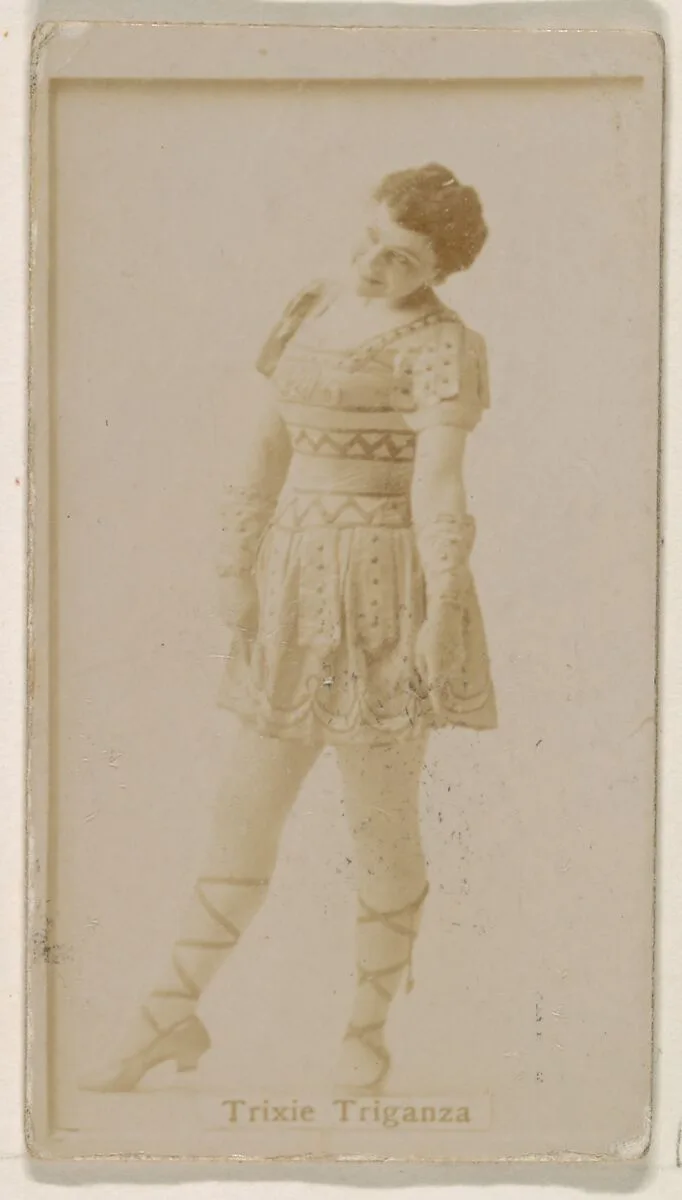 Trixie Triganza, from the Actresses series (N245) issued by Kinney Brothers to promote Sweet Caporal Cigarettes — Kinney Brothers Tobacco Company