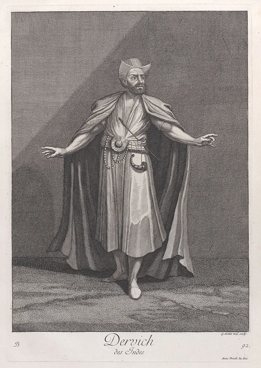 Dervich, des Indes, plate 92 from "Recueil de cent estampes représentent differentes nations du Levant" — Jacques le Hay|Jean Baptiste Vanmour|Gérard Jean Baptiste Scotin I