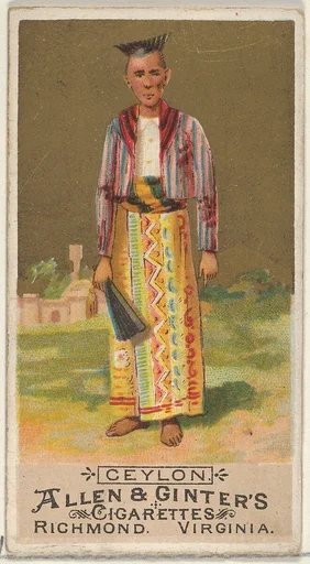 Ceylon, from the Natives in Costume series (N16) for Allen & Ginter Cigarettes Brands