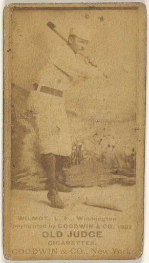 Walter Robert "Walt" Wilmot, Left Field, Washington Nationals, from the Old Judge series (N172) for Old Judge Cigarettes