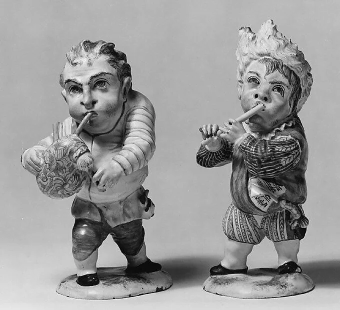 Dwarf musician (one of a pair) — Unknown
