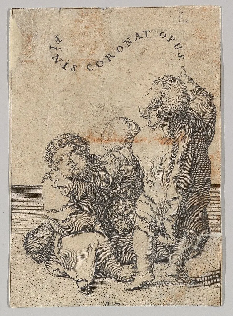 Poet Virgil Suspended in a Basket, detail (copy) — Lucas van Leyden