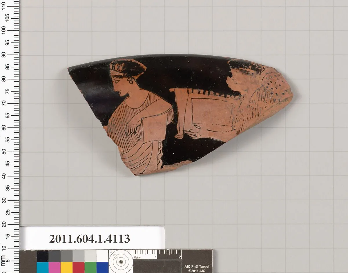 Terracotta fragment of a kylix (drinking cup) — Unknown