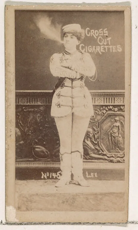 Card Number 145, Lee, from the Actors and Actresses series (N145-1) issued by Duke Sons & Co. to promote Cross Cut Cigarettes — W. Duke, Sons & Co.