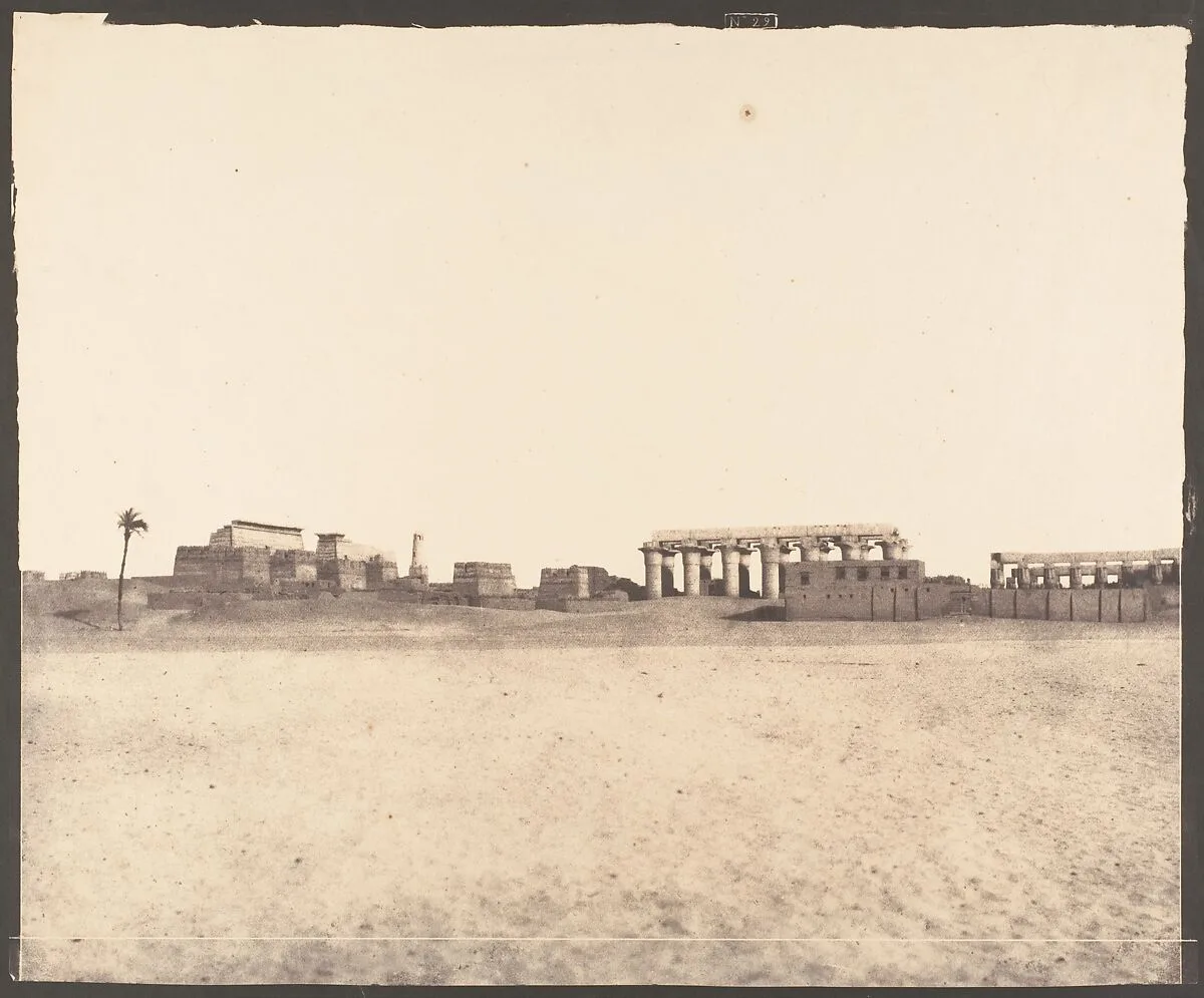 Louksor (Thèbes), Vue Générale des Ruines — Félix Teynard