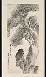 現代 湯滌 松石圖 軸|Pine tree and rock — Tang Di