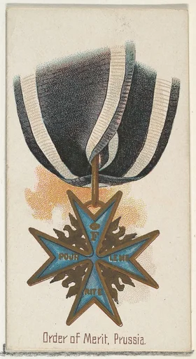 Order of Merit, Prussia, from the World's Decorations series (N30) for Allen & Ginter Cigarettes