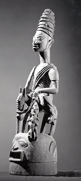 Epa Helmet Mask: Equestrian Figure (Jagun Jagun) — Bamboshe