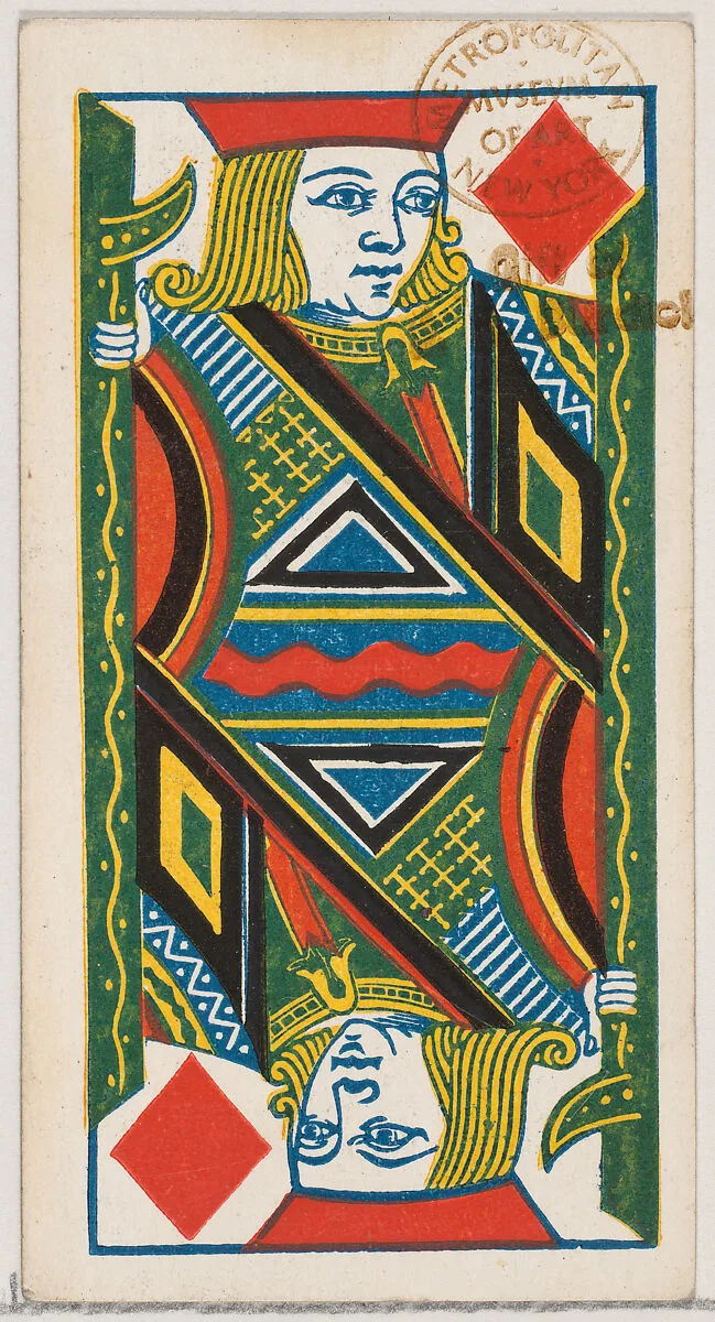 Jack of Diamonds, from the Playing Cards series (N84) to promote Turkish Cross-Cut Cigarettes for W. Duke, Sons and Co. — W. Duke, Sons & Co.