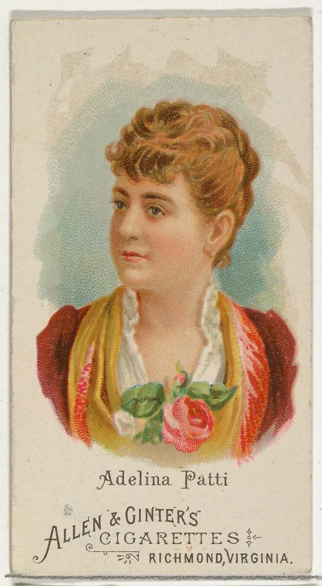 Adelina Patti, from World's Beauties, Series 1 (N26) for Allen & Ginter Cigarettes — Allen & Ginter