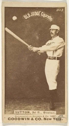 Sutton, 3rd Base, Boston, from the Old Judge series (N172) for Old Judge Cigarettes