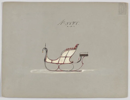 Design for Sleigh with Dickey Seat, no. 3848