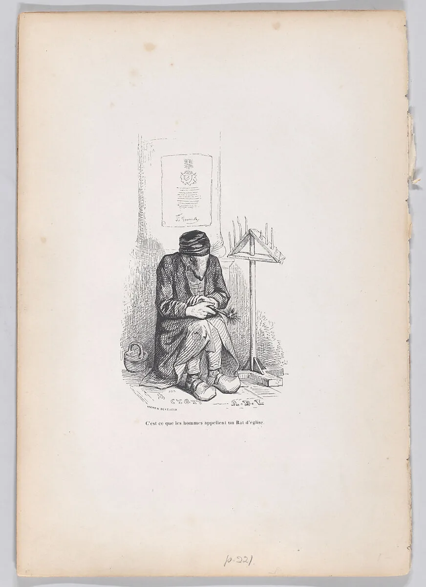 "This is what the men call a church rat" from Scenes from the Private and Public Life of Animals — Honoré de Balzac|Andrew Best Leloir|J. J. Grandville