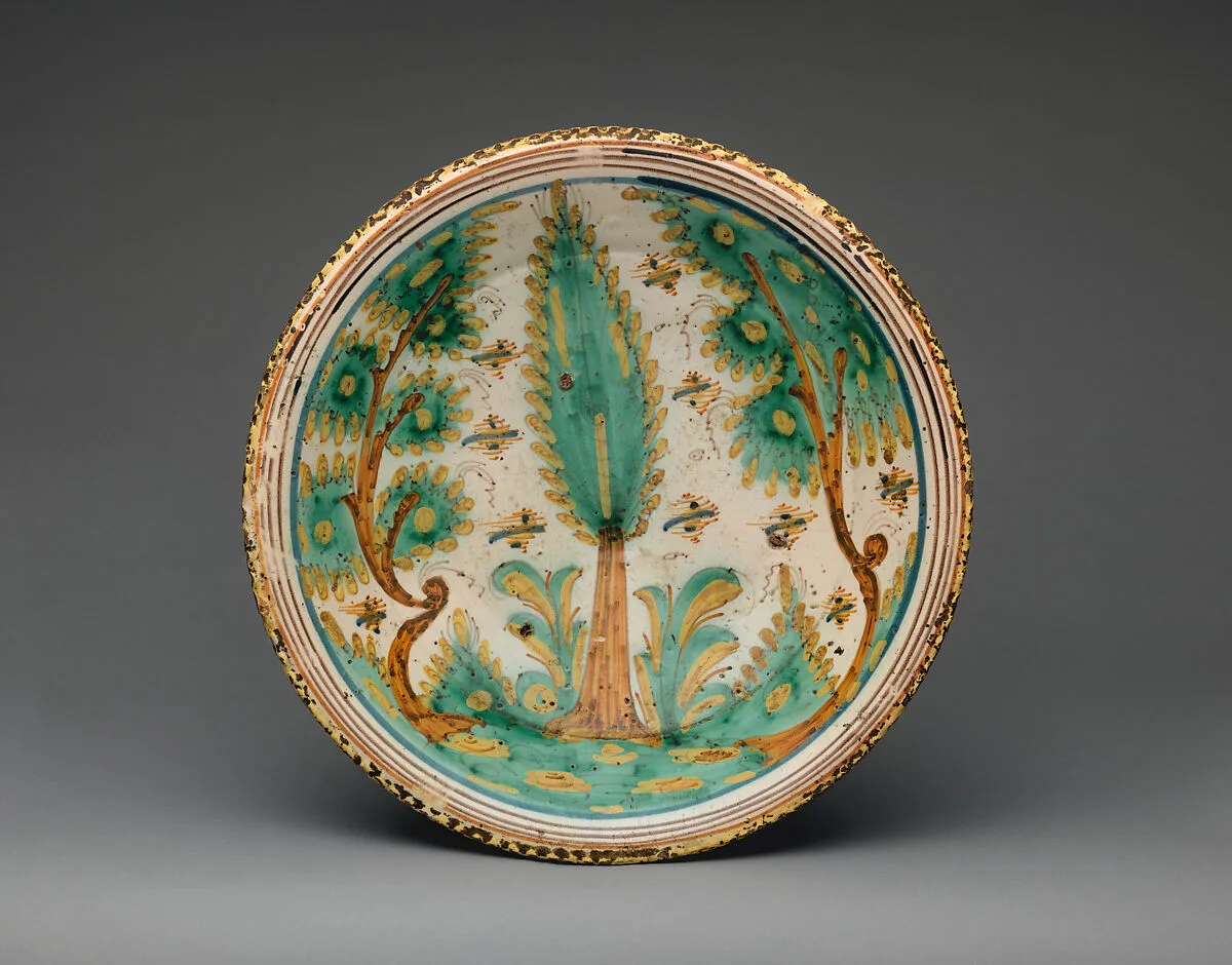 Charger with foliate design — Unknown