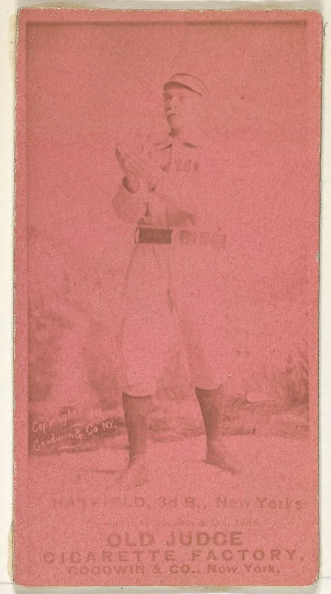 Gil Hatfield, 3rd Base, New York, from the Old Judge series (N172) for Old Judge Cigarettes — Goodwin & Company