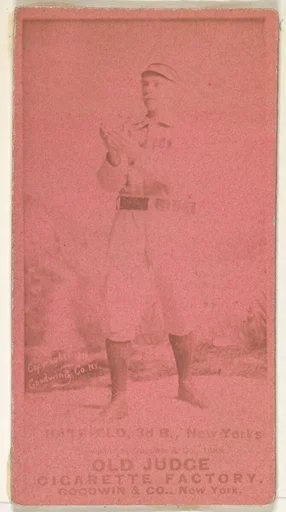 Gil Hatfield, 3rd Base, New York, from the Old Judge series (N172) for Old Judge Cigarettes