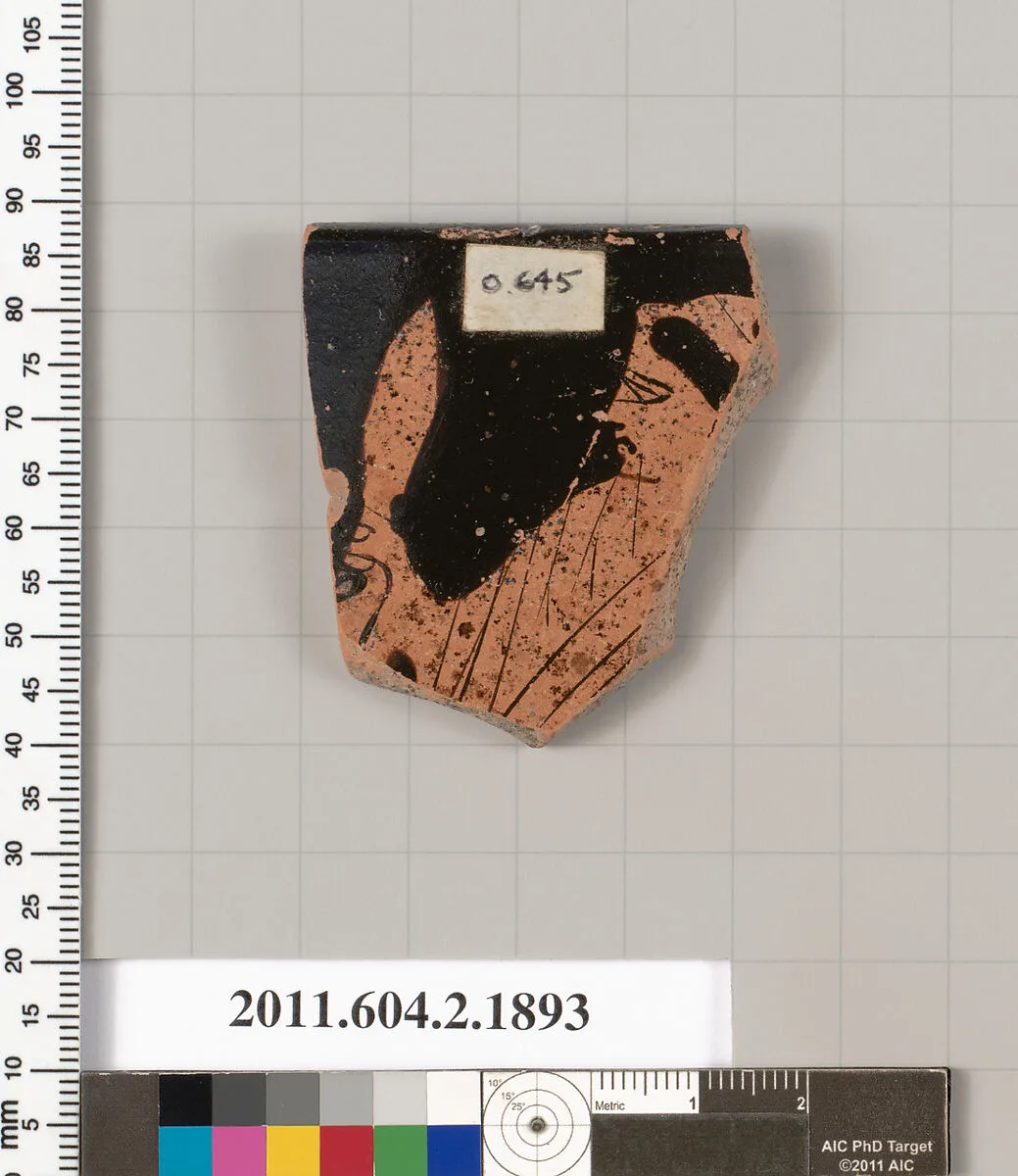 Terracotta rim fragment of a skyphos (deep drinking cup) — Unknown