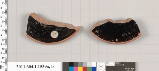 Terracotta fragments of kylikes (drinking cups)