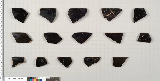 Terracotta rim fragments of kylikes (drinking cups)