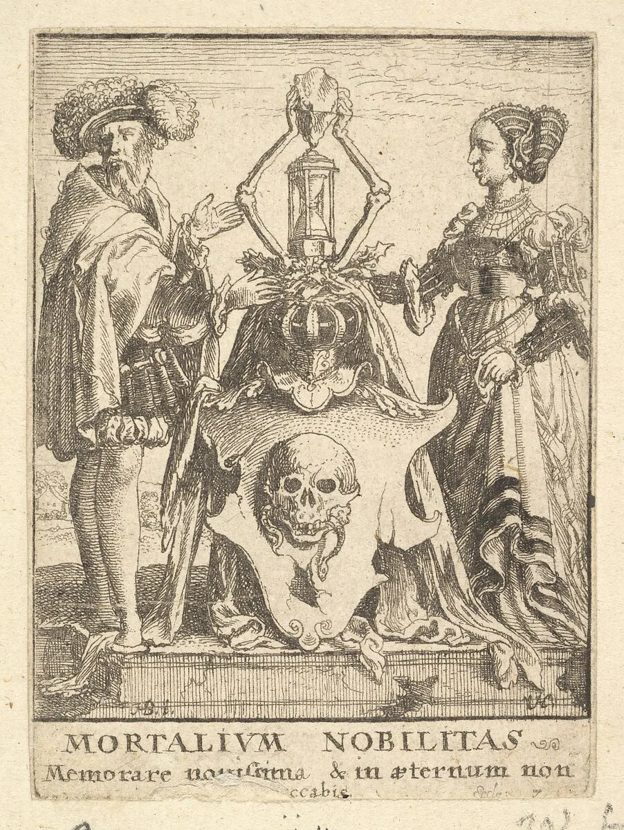 Death's coat of arms, from the Dance of Death — Hans Holbein the Younger|Wenceslaus Hollar