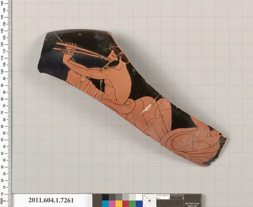 Terracotta rim fragment of a kylix (drinking cup)