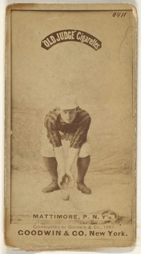 Michael "Mike" Joseph Mattimore, Pitcher, New York, from the Old Judge series (N172) for Old Judge Cigarettes