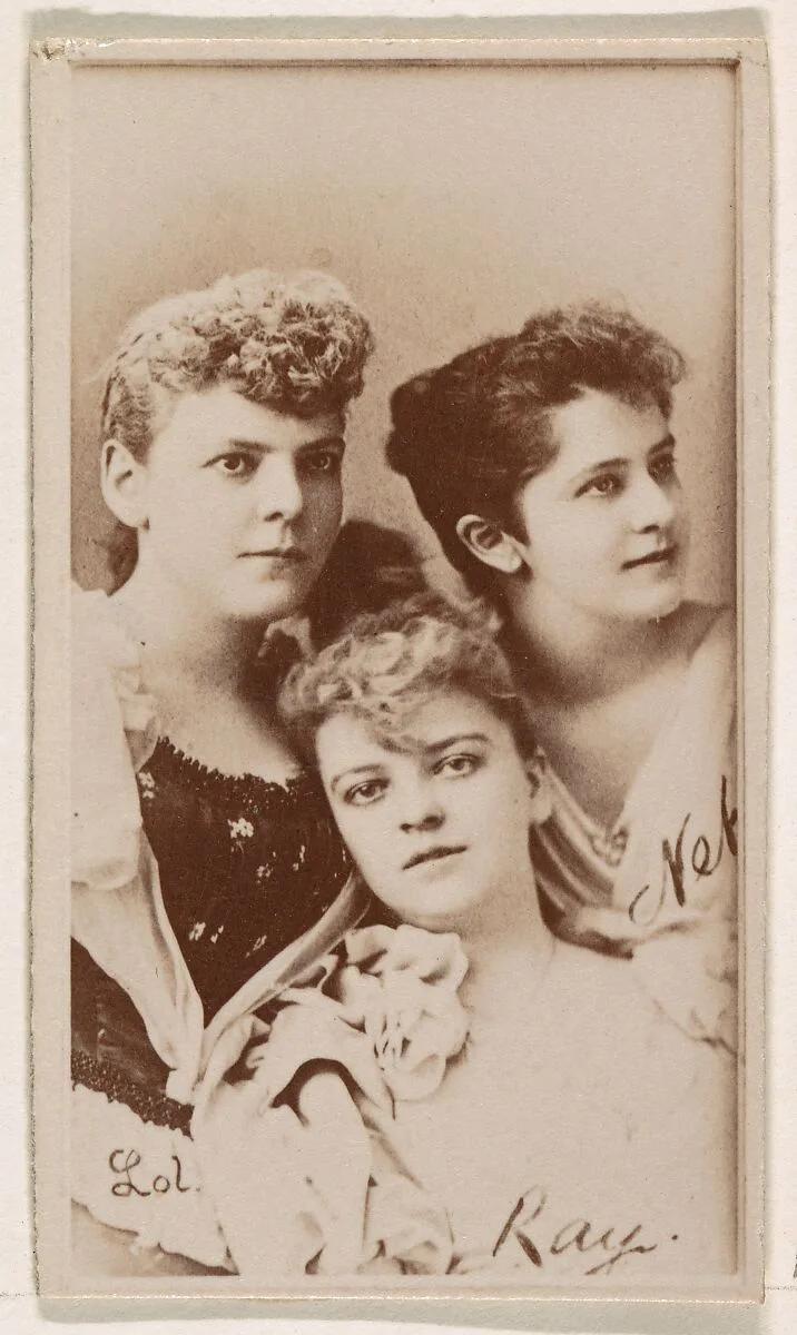 Three actresses, from the Actresses series (N245) issued by Kinney Brothers to promote Sweet Caporal Cigarettes — Kinney Brothers Tobacco Company