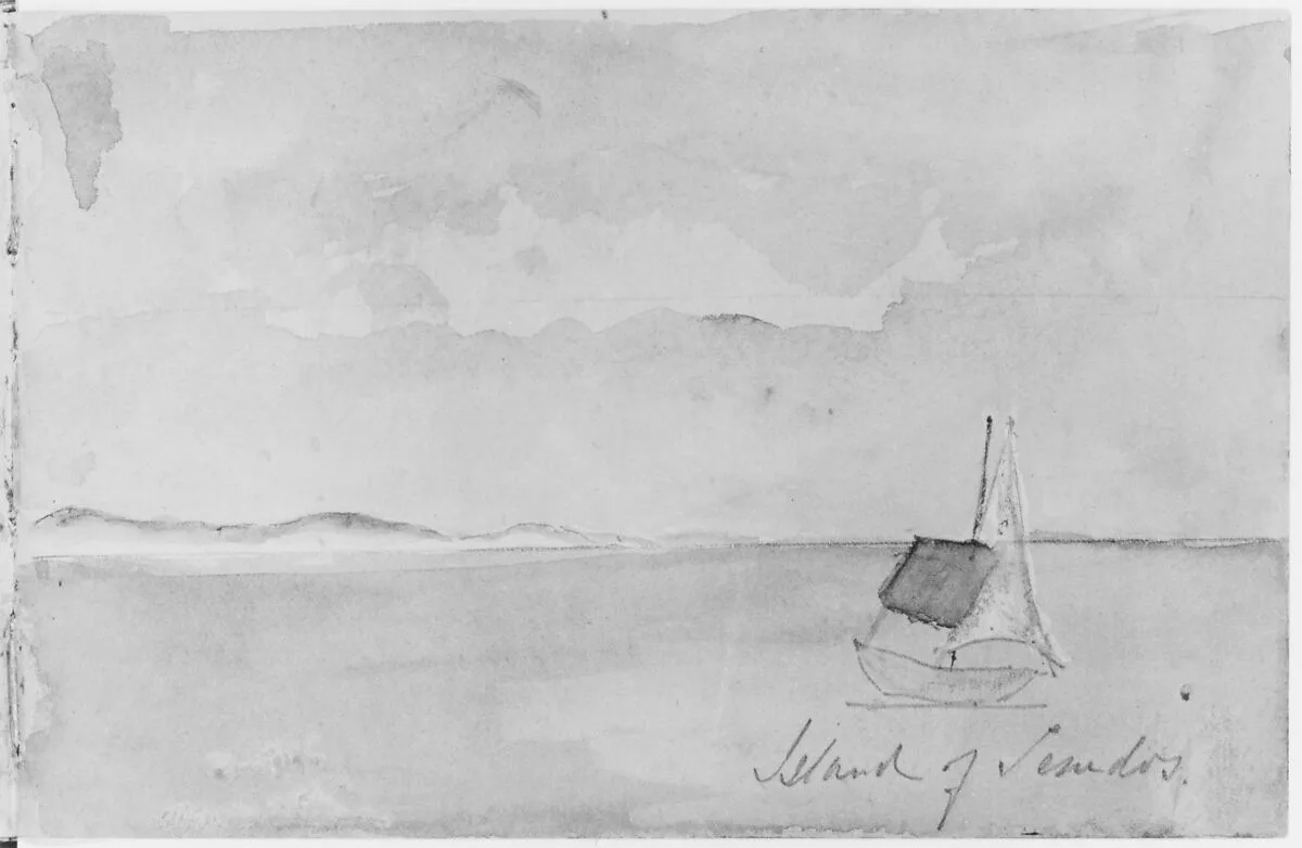 Island of Temdos (?) (from Sketchbook) — Mary Newbold Sargent