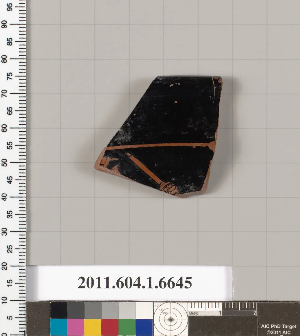 Terracotta rim fragment of a kylix (drinking cup) — Unknown